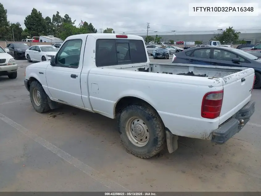 2002 Ford Ranger Xl/Xlt VIN: 1FTYR10D32PA16348 Lot: 42256023