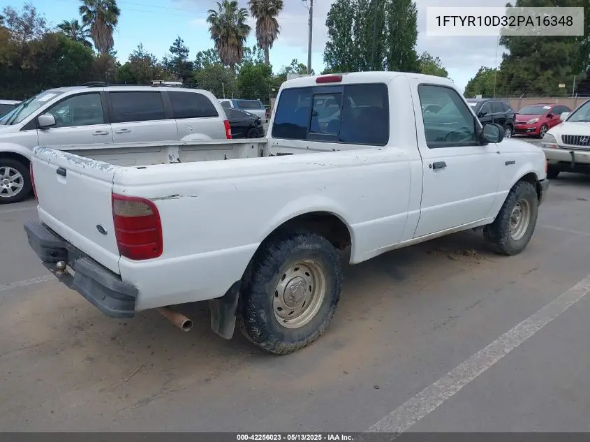 2002 Ford Ranger Xl/Xlt VIN: 1FTYR10D32PA16348 Lot: 42256023