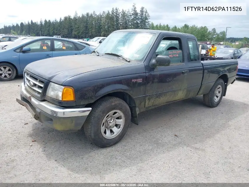 2002 Ford Ranger Xl/Xlt VIN: 1FTYR14D62PA11526 Lot: 42258678