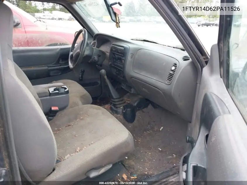 2002 Ford Ranger Xl/Xlt VIN: 1FTYR14D62PA11526 Lot: 42258678
