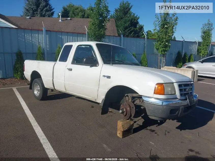 2002 Ford Ranger Edge/Tremor/Xl/Xlt VIN: 1FTYR14UX2PA32010 Lot: 42617448
