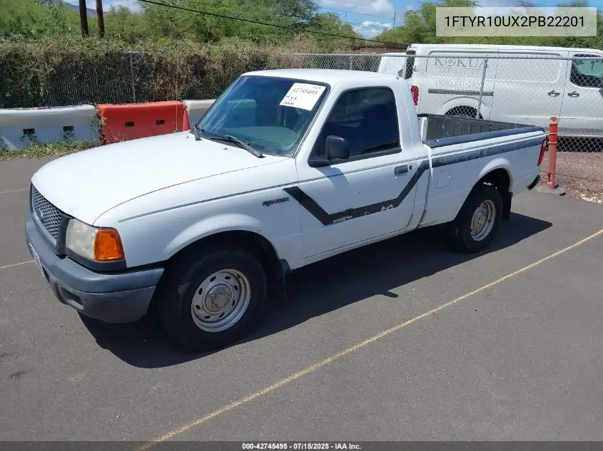 2002 Ford Ranger Edge/Xl/Xlt VIN: 1FTYR10UX2PB22201 Lot: 42745495
