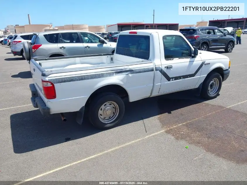 2002 Ford Ranger Edge/Xl/Xlt VIN: 1FTYR10UX2PB22201 Lot: 42745495