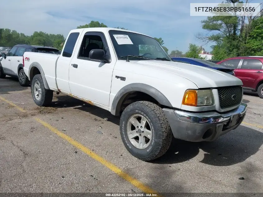 2003 Ford Ranger Edge/Xlt VIN: 1FTZR45E83PB51656 Lot: 42252102