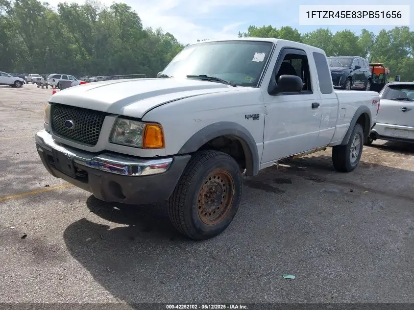 2003 Ford Ranger Edge/Xlt VIN: 1FTZR45E83PB51656 Lot: 42252102