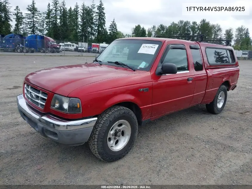 2003 Ford Ranger Edge/Tremor/Xlt VIN: 1FTYR44V53PA86925 Lot: 42532564