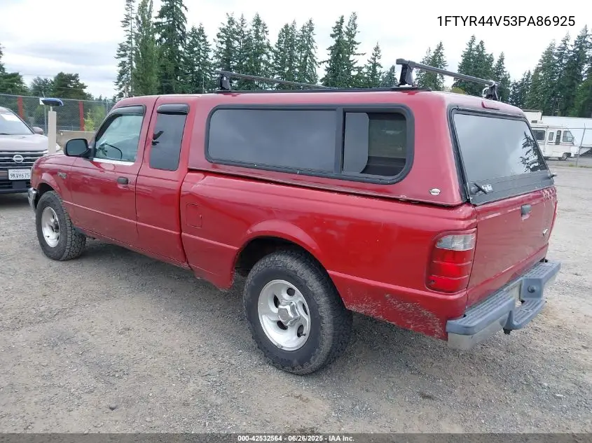 2003 Ford Ranger Edge/Tremor/Xlt VIN: 1FTYR44V53PA86925 Lot: 42532564