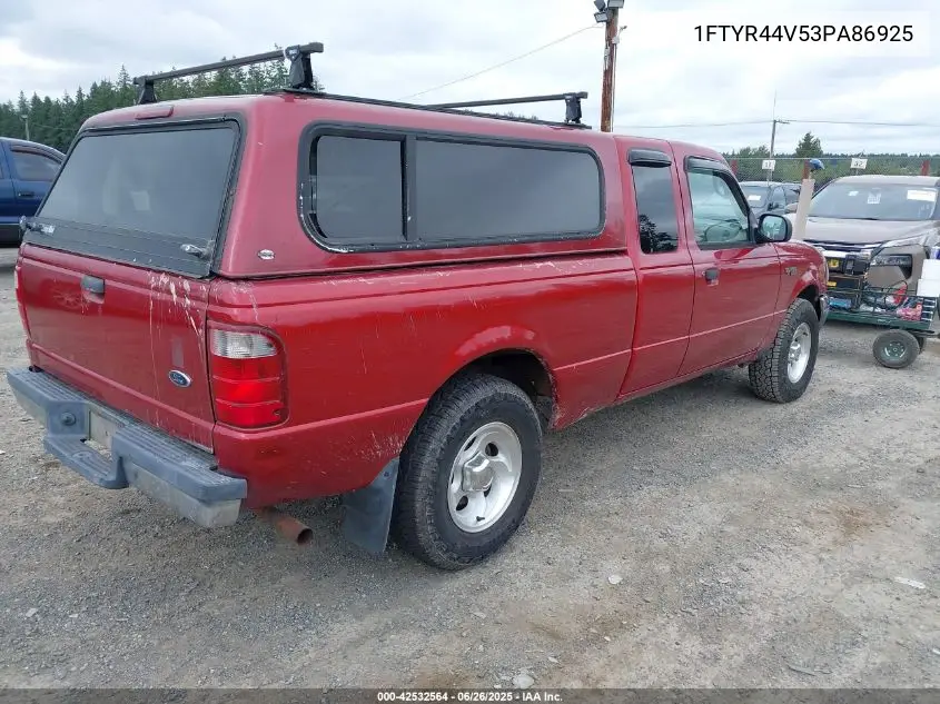 2003 Ford Ranger Edge/Tremor/Xlt VIN: 1FTYR44V53PA86925 Lot: 42532564