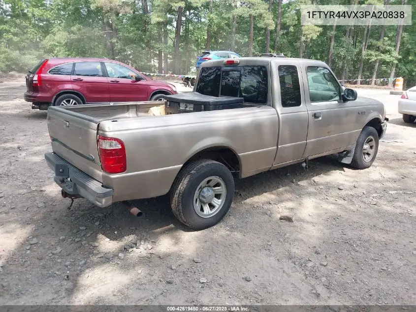 2003 Ford Ranger Edge/Tremor/Xlt VIN: 1FTYR44VX3PA20838 Lot: 42619450