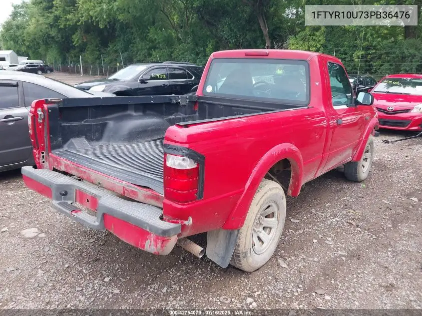 2003 Ford Ranger Edge/Xl/Xlt VIN: 1FTYR10U73PB36476 Lot: 42754079