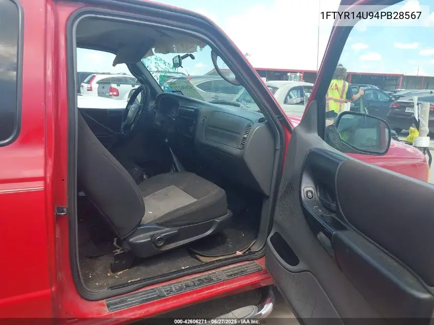 2004 Ford Ranger Edge/Tremor/Xl/Xlt VIN: 1FTYR14U94PB28567 Lot: 42606271