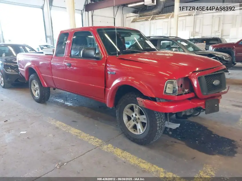 2004 Ford Ranger Edge/Tremor/Xlt VIN: 1FTZR45E44PA58392 Lot: 42620512
