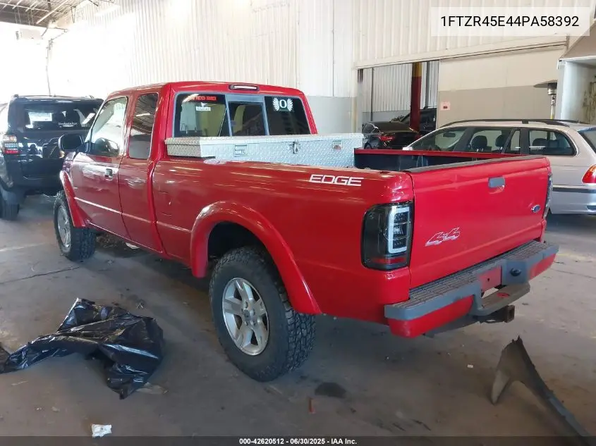 2004 Ford Ranger Edge/Tremor/Xlt VIN: 1FTZR45E44PA58392 Lot: 42620512