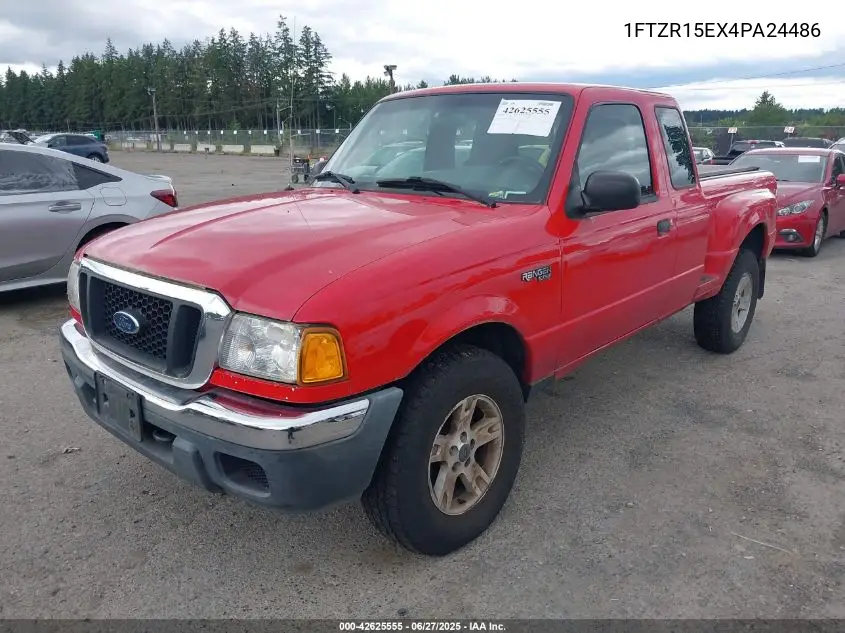 2004 Ford Ranger Xlt VIN: 1FTZR15EX4PA24486 Lot: 42625555