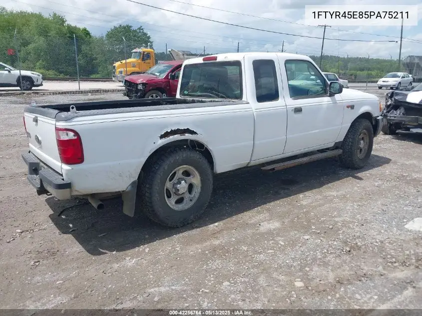 2005 Ford Ranger Edge/Fx4 Level Ii/Fx4 Off-Road/Xlt VIN: 1FTYR45E85PA75211 Lot: 42256764