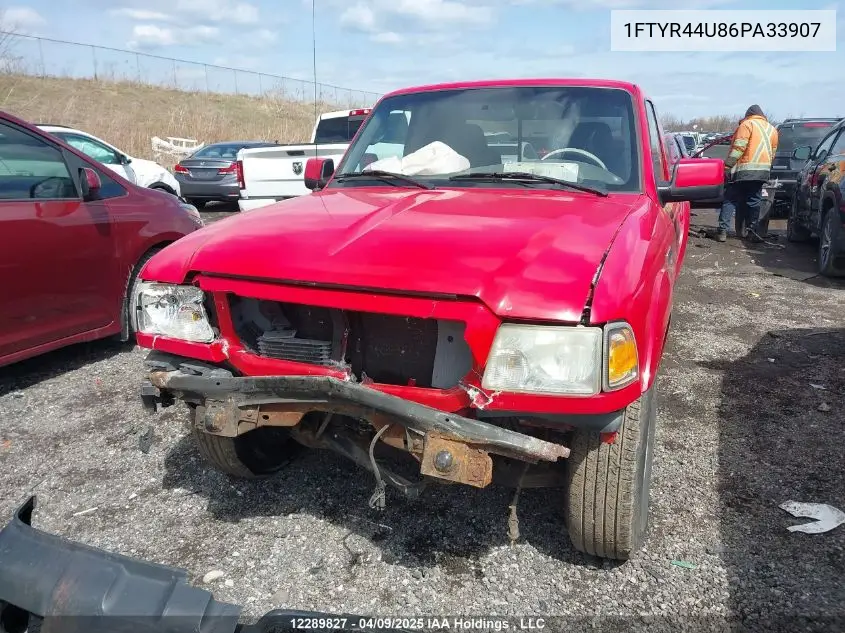 2006 Ford Ranger Sport/Stx/Xl/Xlt VIN: 1FTYR44U86PA33907 Lot: 12289827