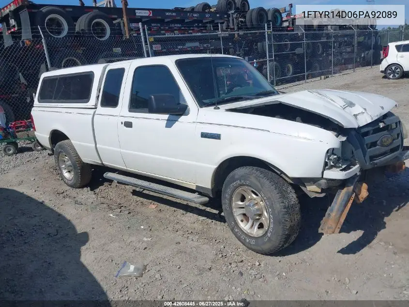 2006 Ford Ranger Xl/Xlt VIN: 1FTYR14D06PA92089 Lot: 42608445