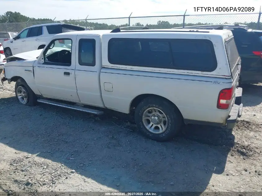 2006 Ford Ranger Xl/Xlt VIN: 1FTYR14D06PA92089 Lot: 42608445