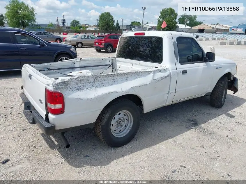 2006 Ford Ranger Xl/Xlt VIN: 1FTYR10D66PA13868 Lot: 42632503