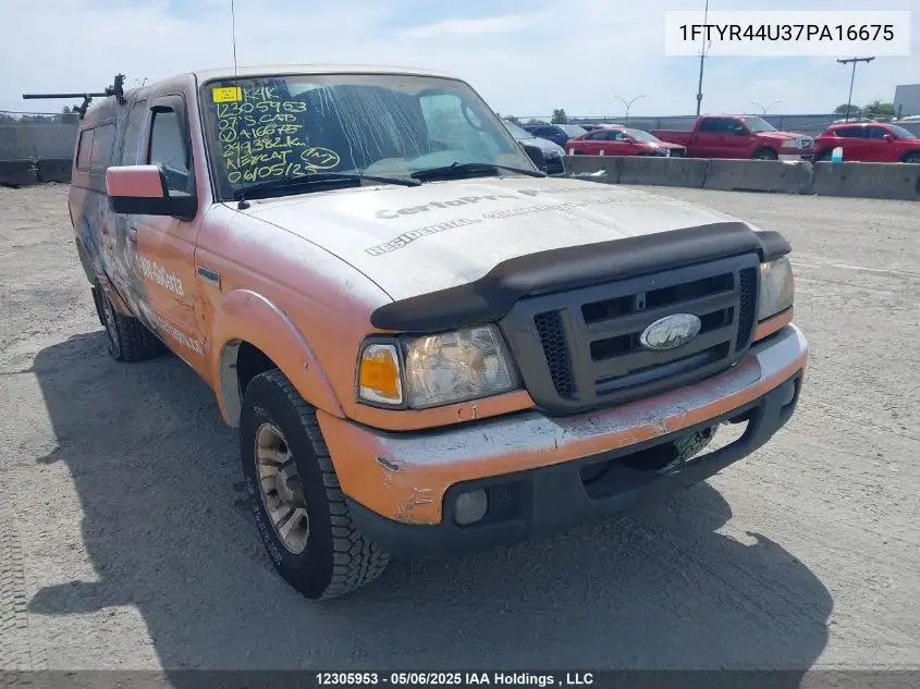 2007 Ford Ranger Super Cab VIN: 1FTYR44U37PA16675 Lot: 12305953