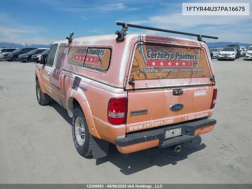 2007 Ford Ranger Super Cab VIN: 1FTYR44U37PA16675 Lot: 12305953