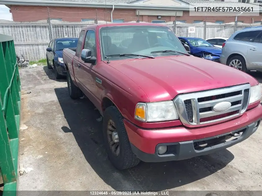 2007 Ford Ranger Super Cab VIN: 1FT7R45F57PA35661 Lot: 12324645