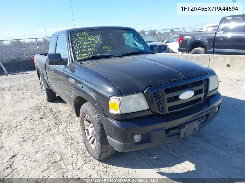 2007 Ford Ranger Super Cab VIN: 1FTZR45EX7PA44694 Lot: 12347227