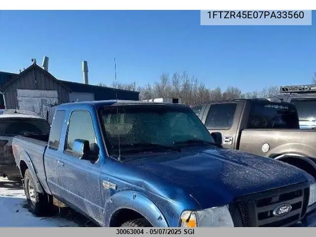 2007 Ford Ranger Super Cab VIN: 1FTZR45E07PA33560 Lot: 30063004