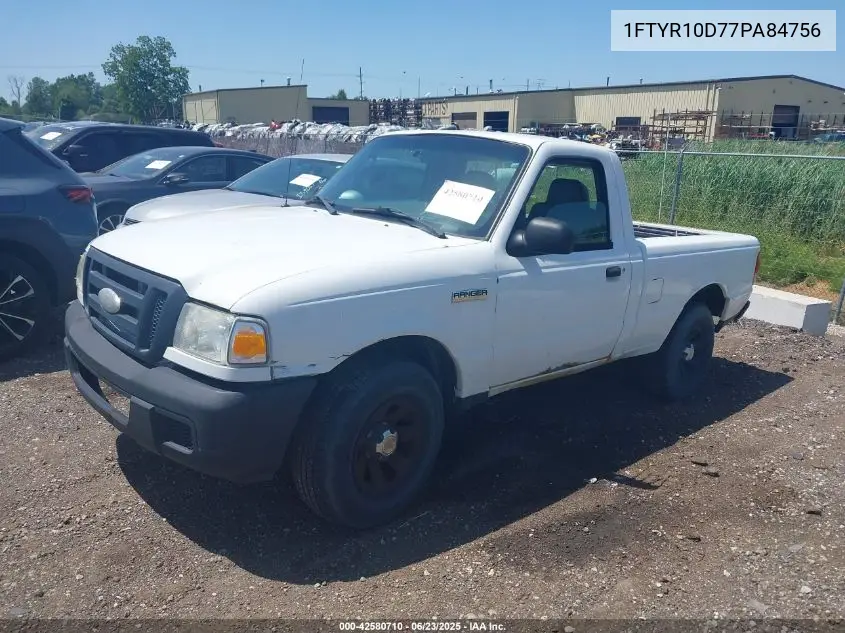2007 Ford Ranger Stx/Xl/Xlt VIN: 1FTYR10D77PA84756 Lot: 42580710
