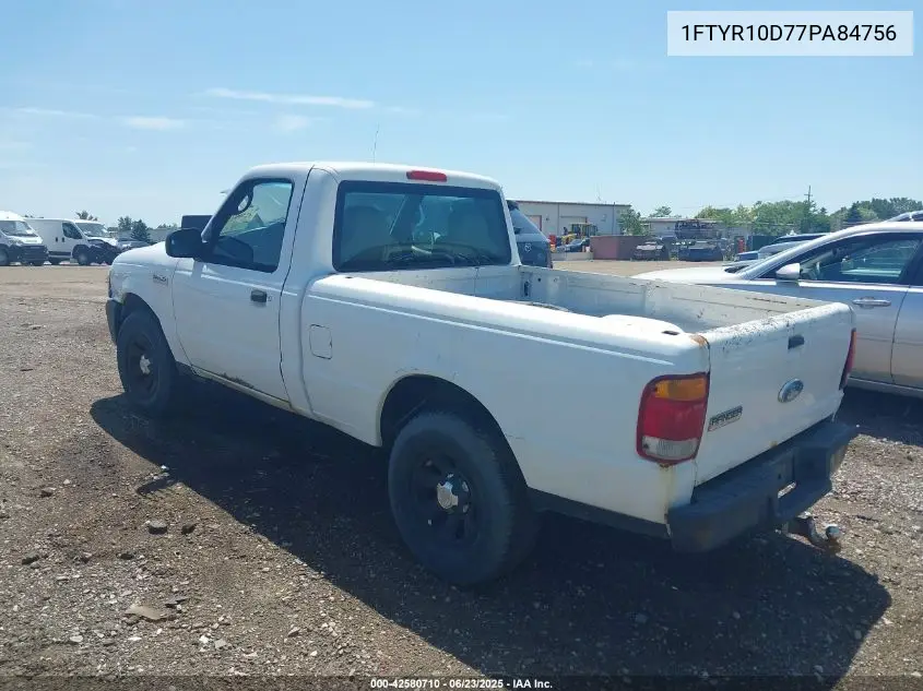 2007 Ford Ranger Stx/Xl/Xlt VIN: 1FTYR10D77PA84756 Lot: 42580710
