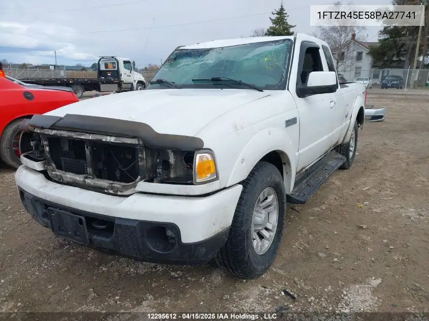 2008 Ford Ranger Fx4 Off-Road/Sport/Xl/Xlt VIN: 1FTZR45E58PA27741 Lot: 12295612