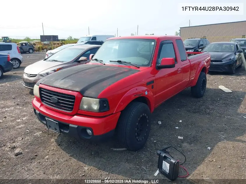 2008 Ford Ranger Sport/Xl/Xlt VIN: 1FTYR44U28PA30942 Lot: 12320850