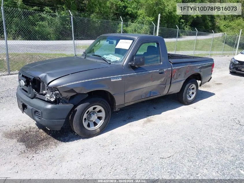 2008 Ford Ranger Xl/Xlt VIN: 1FTYR10D78PB16073 Lot: 42219818