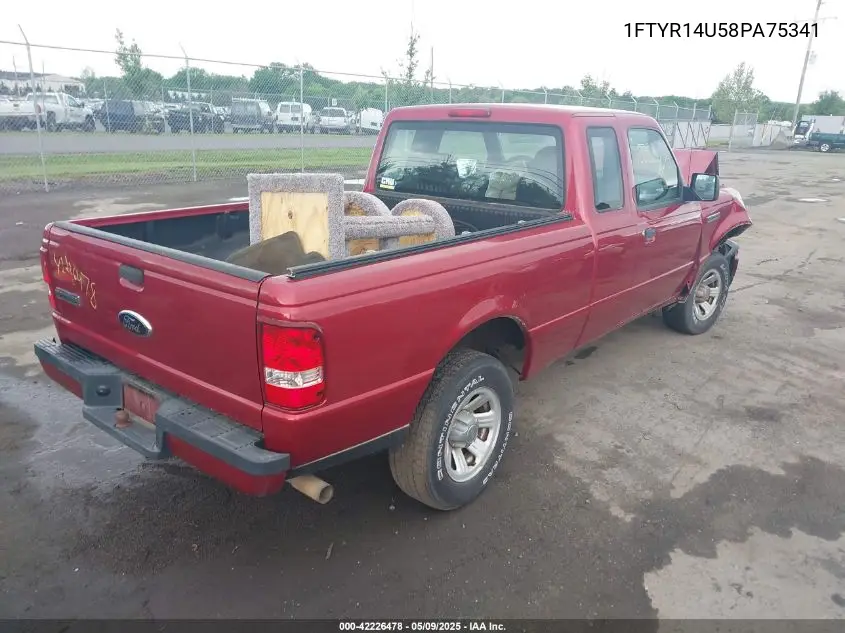 2008 Ford Ranger Sport/Xl/Xlt VIN: 1FTYR14U58PA75341 Lot: 42226478