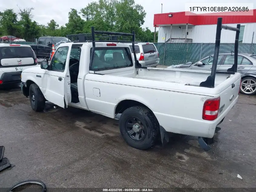 2008 Ford Ranger Xl/Xlt VIN: 1FTYR10E88PA20686 Lot: 42232705