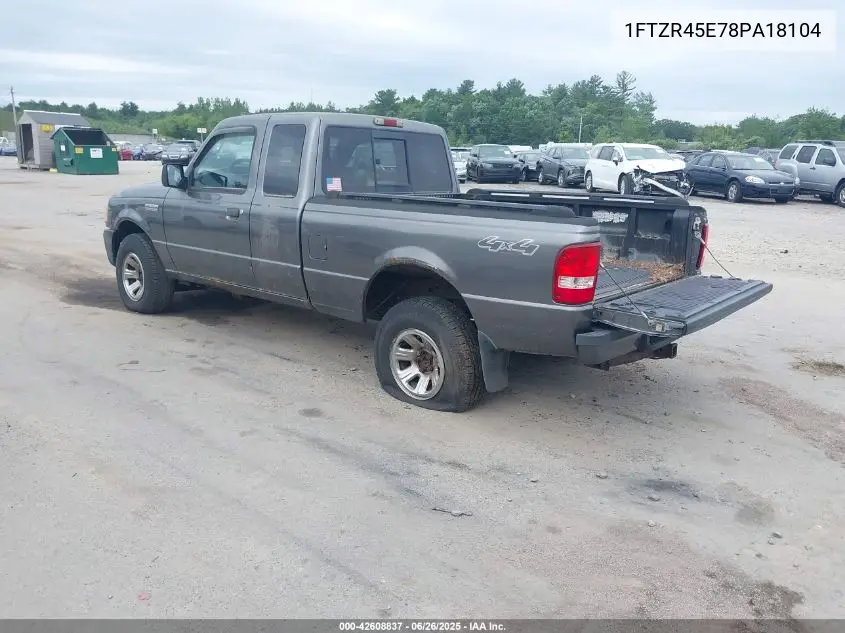 2008 Ford Ranger Fx4 Off-Road/Sport/Xlt VIN: 1FTZR45E78PA18104 Lot: 42608837