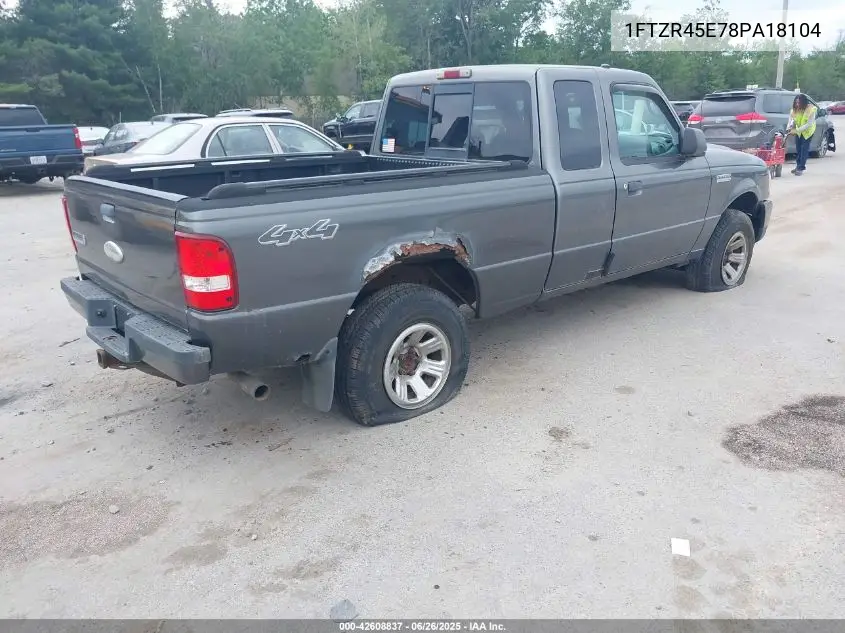 2008 Ford Ranger Fx4 Off-Road/Sport/Xlt VIN: 1FTZR45E78PA18104 Lot: 42608837