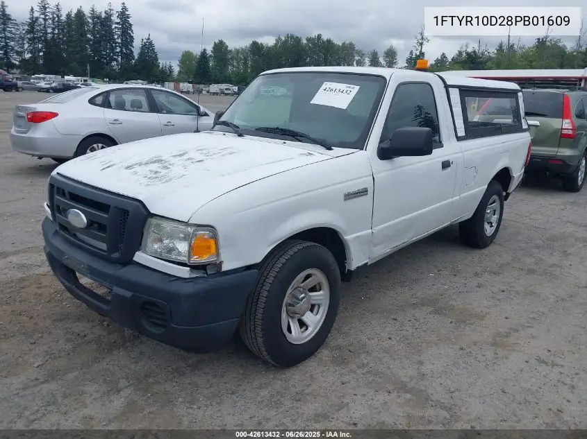 2008 Ford Ranger Xl/Xlt VIN: 1FTYR10D28PB01609 Lot: 42613432