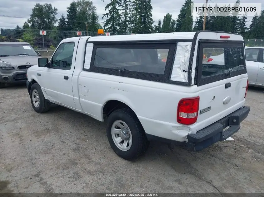2008 Ford Ranger Xl/Xlt VIN: 1FTYR10D28PB01609 Lot: 42613432