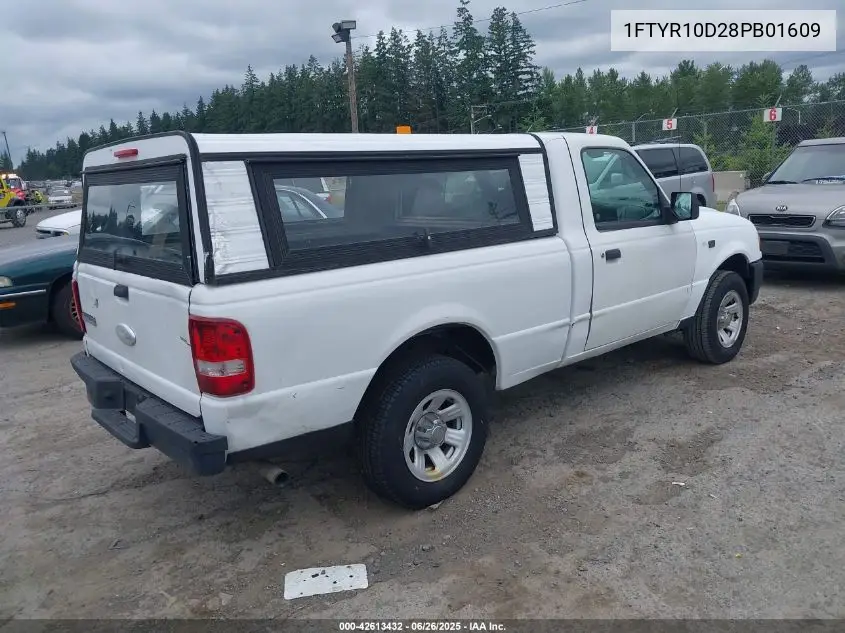 2008 Ford Ranger Xl/Xlt VIN: 1FTYR10D28PB01609 Lot: 42613432