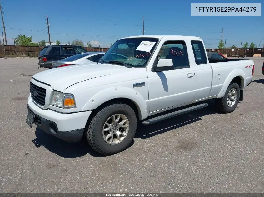 2009 Ford Ranger Fx4 Off-Road/Sport/Xl/Xlt VIN: 1FTYR15E29PA44279 Lot: 42195201