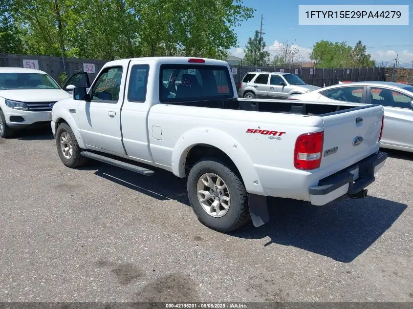 2009 Ford Ranger Fx4 Off-Road/Sport/Xl/Xlt VIN: 1FTYR15E29PA44279 Lot: 42195201