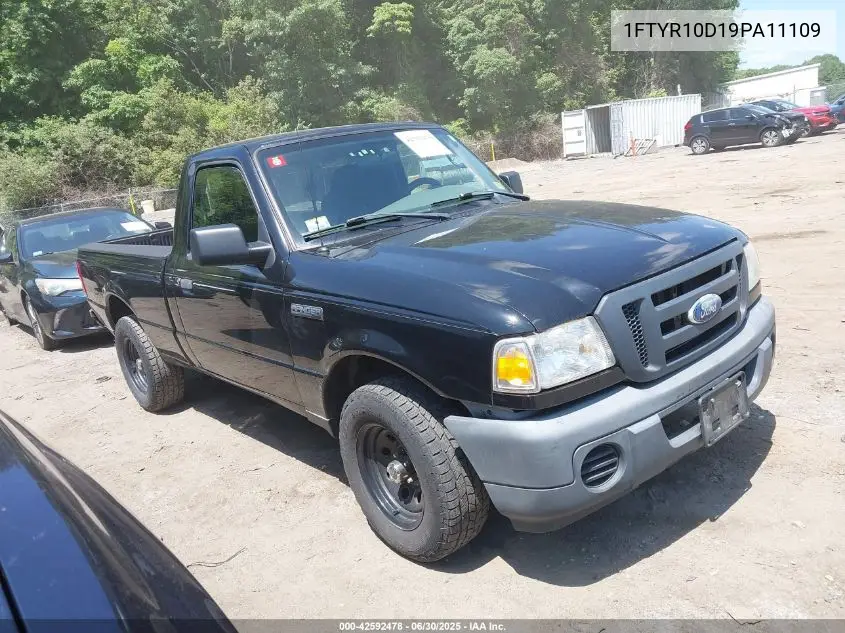 2009 Ford Ranger Sport/Xl/Xlt VIN: 1FTYR10D19PA11109 Lot: 42592478