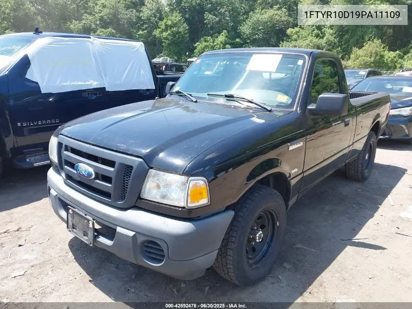 2009 Ford Ranger Sport/Xl/Xlt VIN: 1FTYR10D19PA11109 Lot: 42592478
