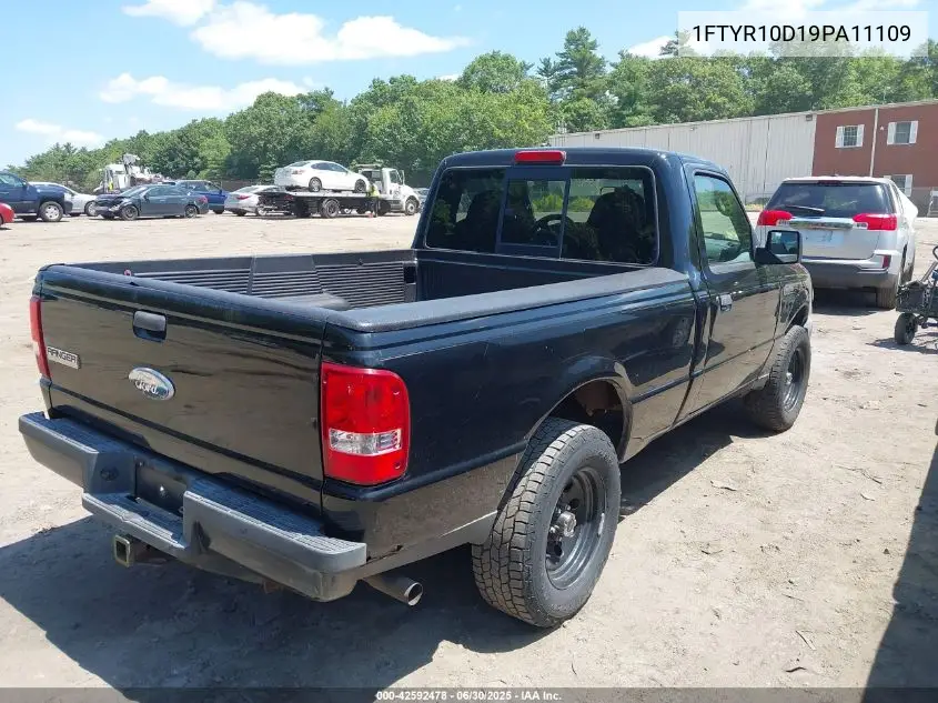 2009 Ford Ranger Sport/Xl/Xlt VIN: 1FTYR10D19PA11109 Lot: 42592478