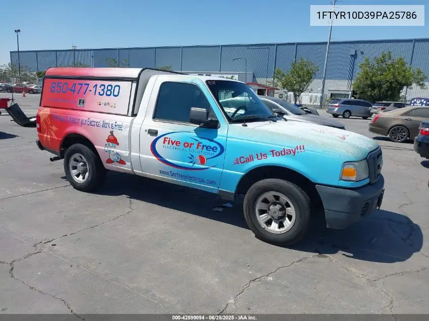 2009 Ford Ranger Sport/Xl/Xlt VIN: 1FTYR10D39PA25786 Lot: 42599094