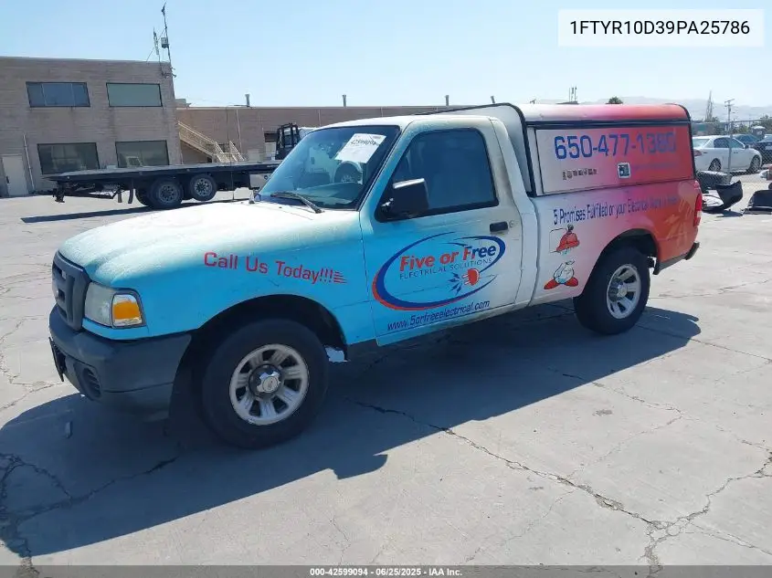 2009 Ford Ranger Sport/Xl/Xlt VIN: 1FTYR10D39PA25786 Lot: 42599094