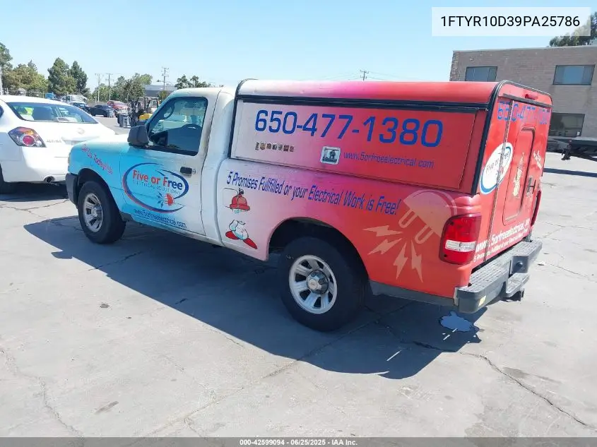 2009 Ford Ranger Sport/Xl/Xlt VIN: 1FTYR10D39PA25786 Lot: 42599094