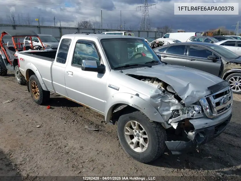 2010 Ford Ranger Sport/Xlt VIN: 1FTLR4FE6APA00378 Lot: 12282428