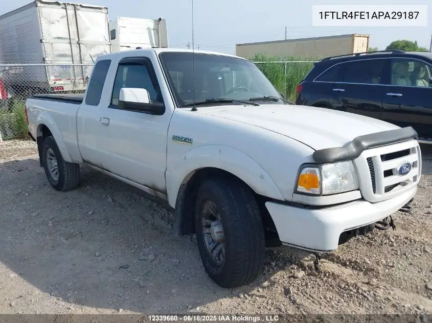2010 Ford Ranger Sport/Xlt VIN: 1FTLR4FE1APA29187 Lot: 12339660